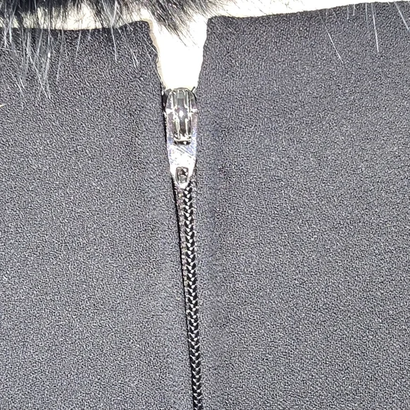 RICHILENE Elegant Black gown With Metallic Gold And Silver Leafs RARE GOWN